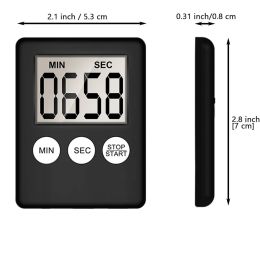 Timer Kitchen Timer Magnetic Pocket Super Thin LCD Screen numérique Chef Restaurant Oeuf Coundre d'oeuf ACCESSOIRES DE CUITS