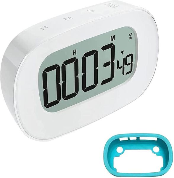Minuterie chronomètre et horloge de cuisine, grand écran LCD, compte à rebours numérique, dos magnétique, affichage 12h24h, 1140708