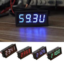 Minuteries 0,56 "horloge électronique numérique température tension mètre LED 12V 24V 36v 48v voiture