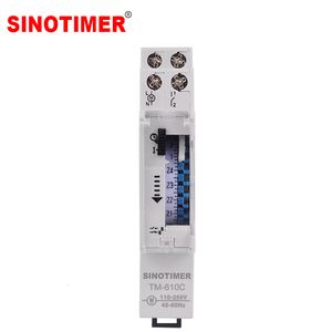 Timers 110-250V 16a Quartz Mechanische timer 24 uur Programmeerbare DIN Rail Relay 15 minuten Interval Tijdschakelaar Meter Instrumenten 230422