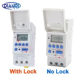 Timers 1 st DigTal Programmable Time Relay Microcomputer Electronic Digital Switch DIN Rail Mount Control met/No Lock 230422