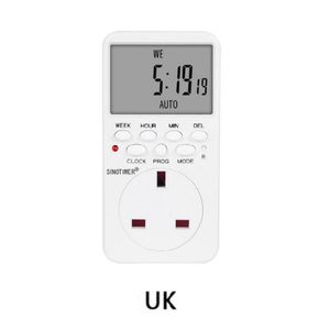 Minuteries 2021 Prise de minuterie numérique électronique 230V AC LCD Affichage Relais de temps Contrôle de commutateur Programmable EU/US/UK/ISR/BR/IT Plug