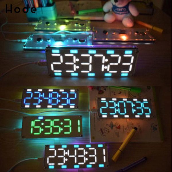 Temporizadores LED de 6 dígitos Pantalla grande Kit de reloj de tubo digital Control táctil Pantalla de tiempo