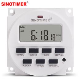 Minuteries BIG LCD 1,6 pouces numérique 220V 230V AC 7 jours interrupteur de minuterie programmable avec relais répertorié UL à l'intérieur et fonction de compte à rebours 230422