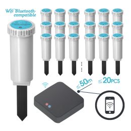 Timers Bluetooth-compatibel Wifi Plant Bodemtemperatuur Vochtigheid Slimme sensor Draadloze thermometer Hygrometer Tuindetector Tester