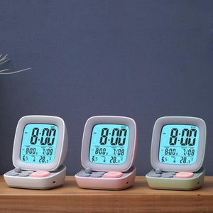 Timeuses de l'horloge de bureau des minuteries pour les enfants Affichage numérique de grand écran des élèves avec compte à rebours rétro-éclairé Alarme de gestion du temps 67Je