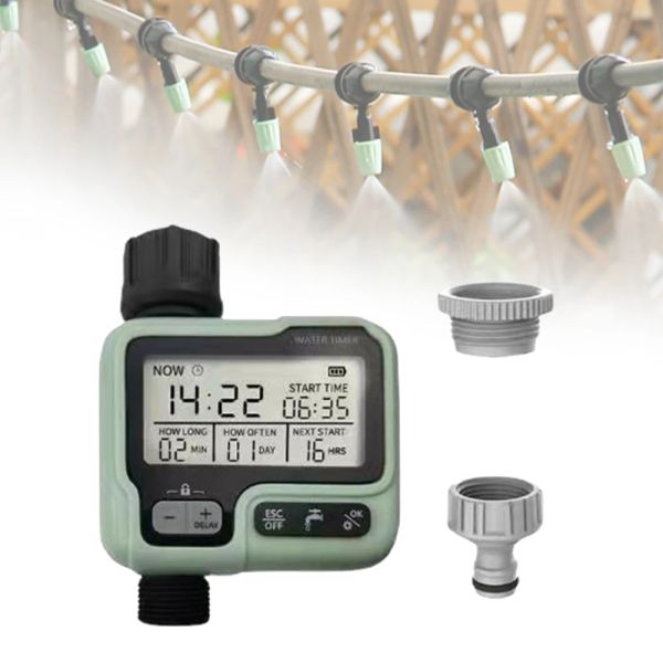 Minuteries Numérique Automatique Minuterie Abreuvoir Écran LCD Plantes Contrôleur D'irrigation Programmable Anti-Pluie Alimenté Par Batterie Outils De Jardin