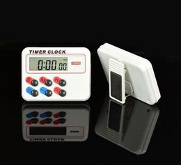 Timers digitale keuken timer groot lcd display luid alarm aftellen klok 12/24 uur geheugenfunctie met stand en magnetische achterkant