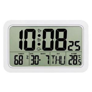 Timers digitale wandklok groot alarm met date week display temperatuur vochtigheid meter kalender thuiskantoor gebruik