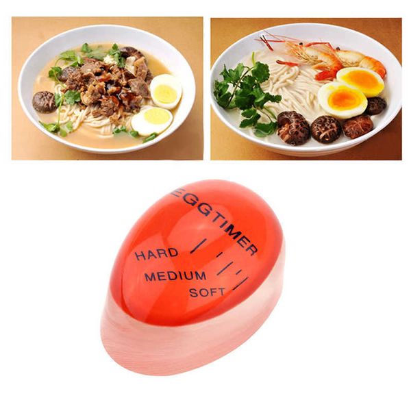 Minuteries Minuterie À Oeufs Cuisine Électronique Gadget Changement De Couleur Délicieux Oeufs Durs Doux Cuisson Écologique Résine Rouge Minuterie Outils