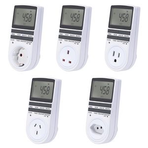 Minuteries Commutateur de minuterie numérique électronique Cycle de 24 heures EU UK Au US Br Plug Intelligent Home Socket Programmable Timing 220V