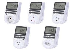 Timers Electronic Digital Timer Switch 24 Hour Cycle EU UK AU US BR Plug Intelligente Home Socket Programmeerbare Timing 220V8422423