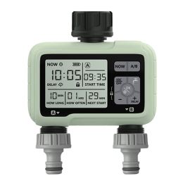 Timers Eshico Super Timing System 2Outlet Water Timer Precies water geven op de outdoor Automatische irrigatie Volledig verstelbaar programma