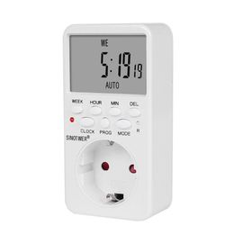 Minuteries EU US UK Plug Outlet Prise de minuterie électronique avec 220V AC Time Relay Switch Programmable Controller