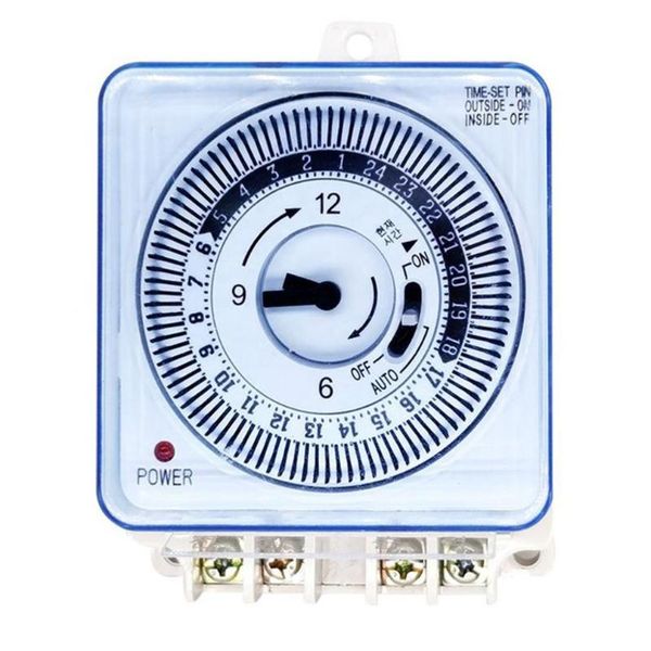 Temporizadores Temporizador mecánico 230V 50Hz Contador de tiempo Recordatorio 15min 24h Cocina Cuenta regresiva Controlador de ahorro de energía Interruptor de sincronización industrial