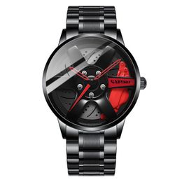 Montre à Quartz pour hommes, minuterie, Design contractuel, à la mode, délicate, roue de voiture, Sport, maille, # G30, 2021