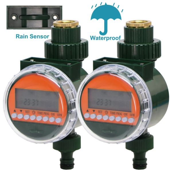 Temporizadores MUCIAKIE 1 UNID Sensor de Lluvia Temporizador de Agua Pantalla LED Temporizador de Riego Electónico Automático Controlador de Riego de Jardín Riego de Plantas