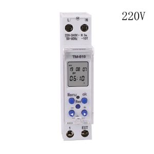 Timers sinotimer tm610 programmeerbare timer switch lcd display 18 mm enkele module din rail 220V externe trigger