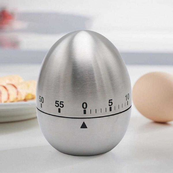 Minuteries en acier inoxydable, minuterie mécanique, compte à rebours, Gadget de cuisine, horloge à œufs, alarme pour l'apprentissage de la cuisine et de la cuisine