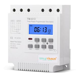 Minuteries TM613 380V 16A Trois Phases Numérique 7 Jours Programmable Relais Minuterie Commutateur Pompe À Eau D'échappement Moteur Intelligent Contrôleur De Temps 230422