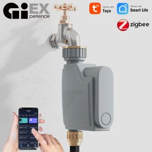 Timers ZIGBEE WIFI Tuinbesproeiingstimer Smart Sprinkler Druppelirrigatiesysteem Ingebouwde waterstroomrecorder Watercontroller TUYA