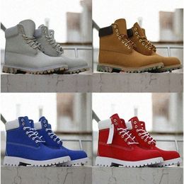 Tims Boots Designer Martin chaussures Boots Boots Cowboy jaune bleu noir randonnée eau de randonnée hommes femmes chaussures d'hiver Plateforme talons talons