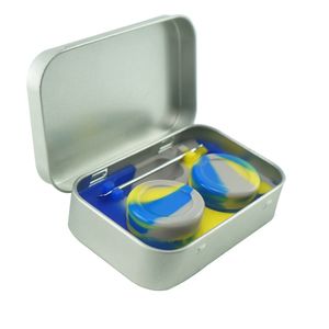 TIN-kit Set met DAB Tool en 5 ml Kleine Silicone JARS Container Volledige Maten JAR-containers voor concentraat / waxolie