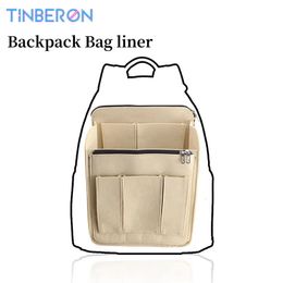 TINBERON sac à dos doublure sac organisateur insérer femmes feutre tissu toilette cosmétique sac à main sacs de rangement 240227