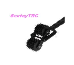 Spurs Spurs Wartenberg Wheel Ruedas dobles para la estimulación del juego sensorial BDSM Fetish Sexo Toy Pinwheel Teaser2768291