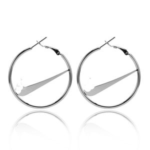 TINGLSO Boucles d'oreilles pendantes en acier au titane pour femmes Hip Hop Punk Circle Brand Unique Design Stud Boucles d'oreilles Bijoux en gros 210317