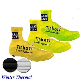 Tinkoff Saxo Bank Fietsen Schoen Cover Bike Schoenen Cover / Pro Road Racing Fietsschoen Covers Size S-3XL voor Man / Dames Groen Geel Fluo