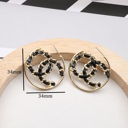 Boucles d'oreilles minuscules de créateur pour femmes, bijoux de luxe, boucles d'oreilles en trèfle orecchini, boucles d'oreilles polies, clous, cerceaux en or et argent, fête de mariage, saint-valentin