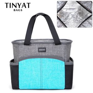 TINYAT Isotherme Thermique Cooler Boîte à lunch sac de nourriture pour le travail Sac de pique-nique Bolsa termica loncheras para mujer pour les écoliers 201015