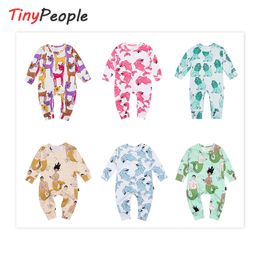 TinyPeople bébé barboteuses coton printemps nouveau-né garçons onesie filles vêtements bébé bébé vêtements à manches longues combinaisons livraison gratuite 201028