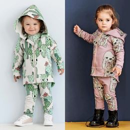 TinyPeople Rex lapin garçons vêtements automne costumes à la mode bébé fille à capuche vêtements de sport ensembles enfant hiver infantile 2 pièces 210309
