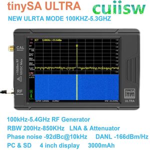 Tinysa Ultra 100KHz-5.3GHz 4 pouces Affichage à main Tiny Spectrum Analyzer RF Générateur avec batterie 240429