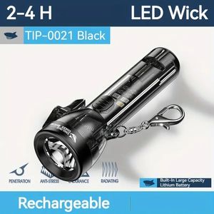 TIP0021 Mini LED-zaklamp, USB oplaadbare waterdichte zaklamp, voor dagelijks gebruik thuis, wandelen, jagen, buitennoodgevallen