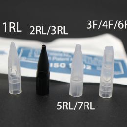 Tips 100 Stuks Steriele Wegwerp Permanente Make-Up Wenkbrauw Lip Tattoo Tips Naald Caps Voor Merlin Mozaïek Dragon Tattoo Machine