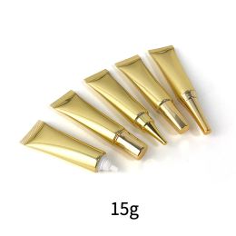 Tips 15 ml plastic gouden knijpfles 15 g hervulbare zachte tube make-up oogcrème essentielotion pakket lege cosmetische container 30 stuks