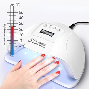 Conseils 72W Nouveau séchoir à ongles à ongles LED UV pour la manucure Séchage de tout vernis à ongles avec minuterie Affichage de temps LED du capteur automatique