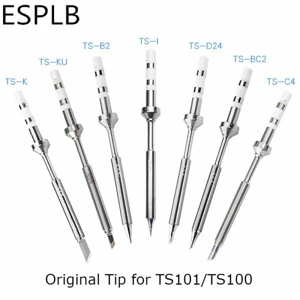 Puntas originales Ts100 Ts101, punta de soldadura sin plomo B2 Bc2 C4 D24 K I Ku, cabezal de punta de hierro eléctrico de repuesto