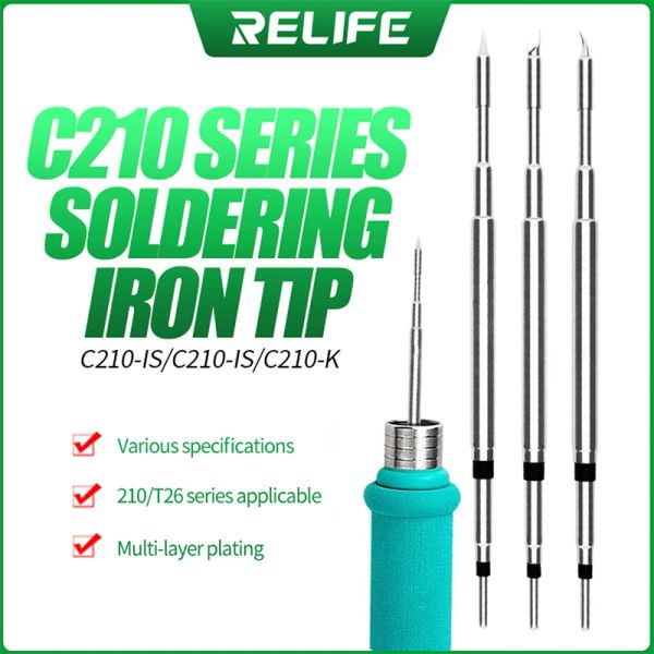 Consejos RLC210 Consejo de soldadura para la serie C210 SUGON T26 T26D Soldering Iron Tip Tail calidad de alto grado A ++++