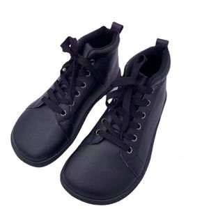 Tipsietoes Botas zapatos de vestido de cuero descalzo con forro de tela dentro para mujeres y niños cero Drop de dedos más ancho Caja 23041 75