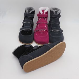 Tipsietoes Topmerk Barefoot Lederen Baby Peuter Meisje Jongen Kinderen Schoenen Voor Mode Winter Zigzig Sole Laarzen LJ200911