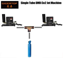 TIPTOP 2 x Lot DMX 2 canaux Single Pipe Stage CO2 Machine ￠ jet T Connexion de raccord en laiton Partager un r￩servoir de gaz CO2 Sortie ￠ jet ￩lev￩4362165