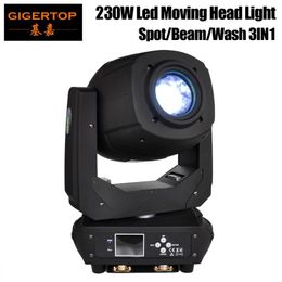 TIPTOP 230W LED cabeza móvil haz de luz punto Zoom lira rotación 6 5 dos efectos prisma cabeza móvil para DJ club nocturno fiesta luz TP-L2227u