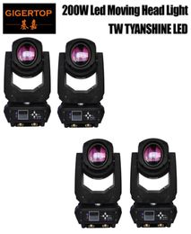 Tiptop 4 Pack 200W LED Moving Head Lighting Spot Lighting DJ Set Gobo Christmas Lights DJ Light Projecteur pour Bar Party Event TPL3296589