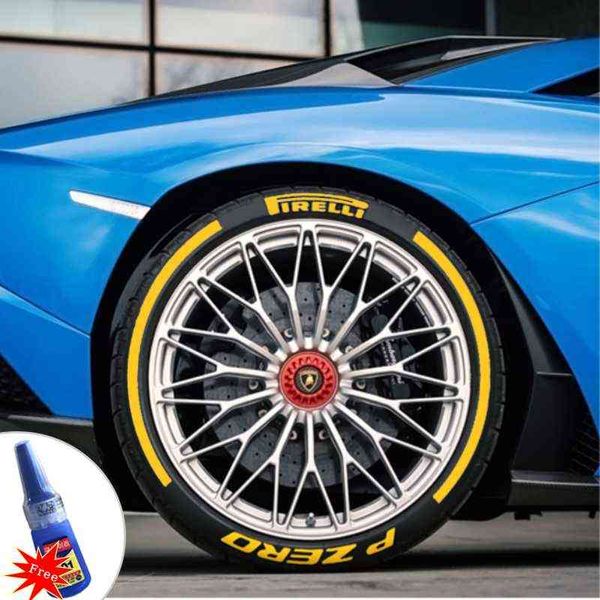 Pegatinas de letras de neumáticos decorativas para neumáticos de carreras del mismo tipo pegatinas de ruedas de coche letras de neumáticos para pegatinas de letras de coche Y220609