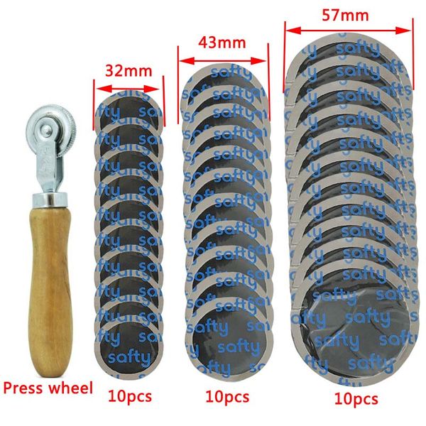 Outil de Kit de réparation de Patch en caoutchouc de pneu pour voitures motos vélo Automobiles outils de réparation de pneus 32mm/43mm/57mm