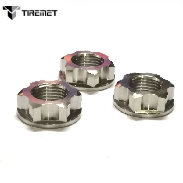 Tiremet M16 M18 M20 M22 Tuercas de brida de titanio izquierda y derecha para la visión trasera de la motocicleta para automóviles A450 Honda CRF 2012R